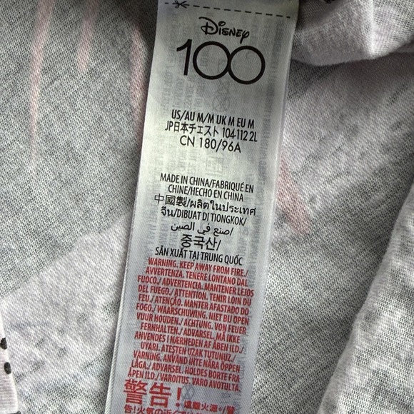 Disney Shirt Mens Medium Black Disneyland Resort Castle Fireworks Disney100 Tee - Picture 7 of 11